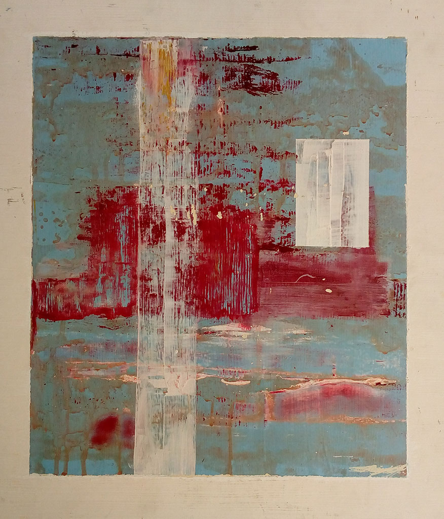 Study in pink, blue and white